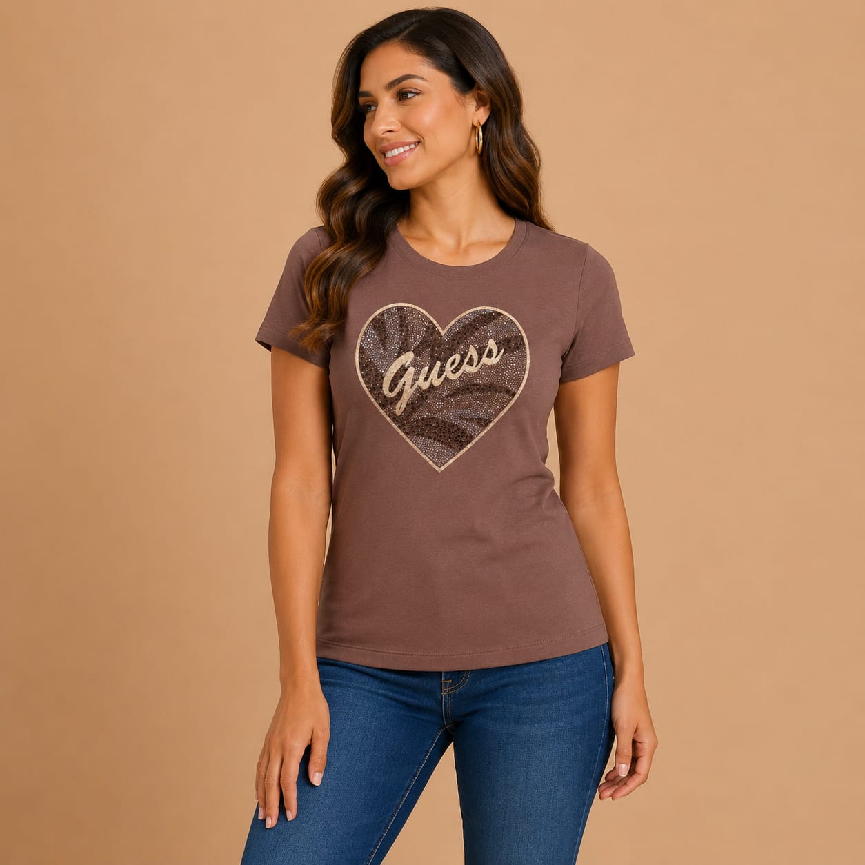 Blusa Moderna GUESS con Estampado Brillante